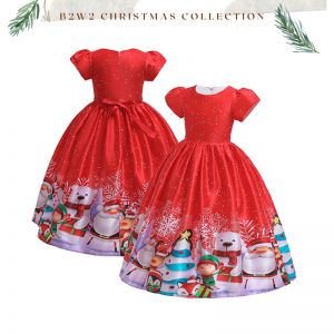 DRESS SANTA MERAH / LONG DRESS RED CHRISTMAS