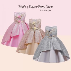 Party Dress B2W2 Flower Satin